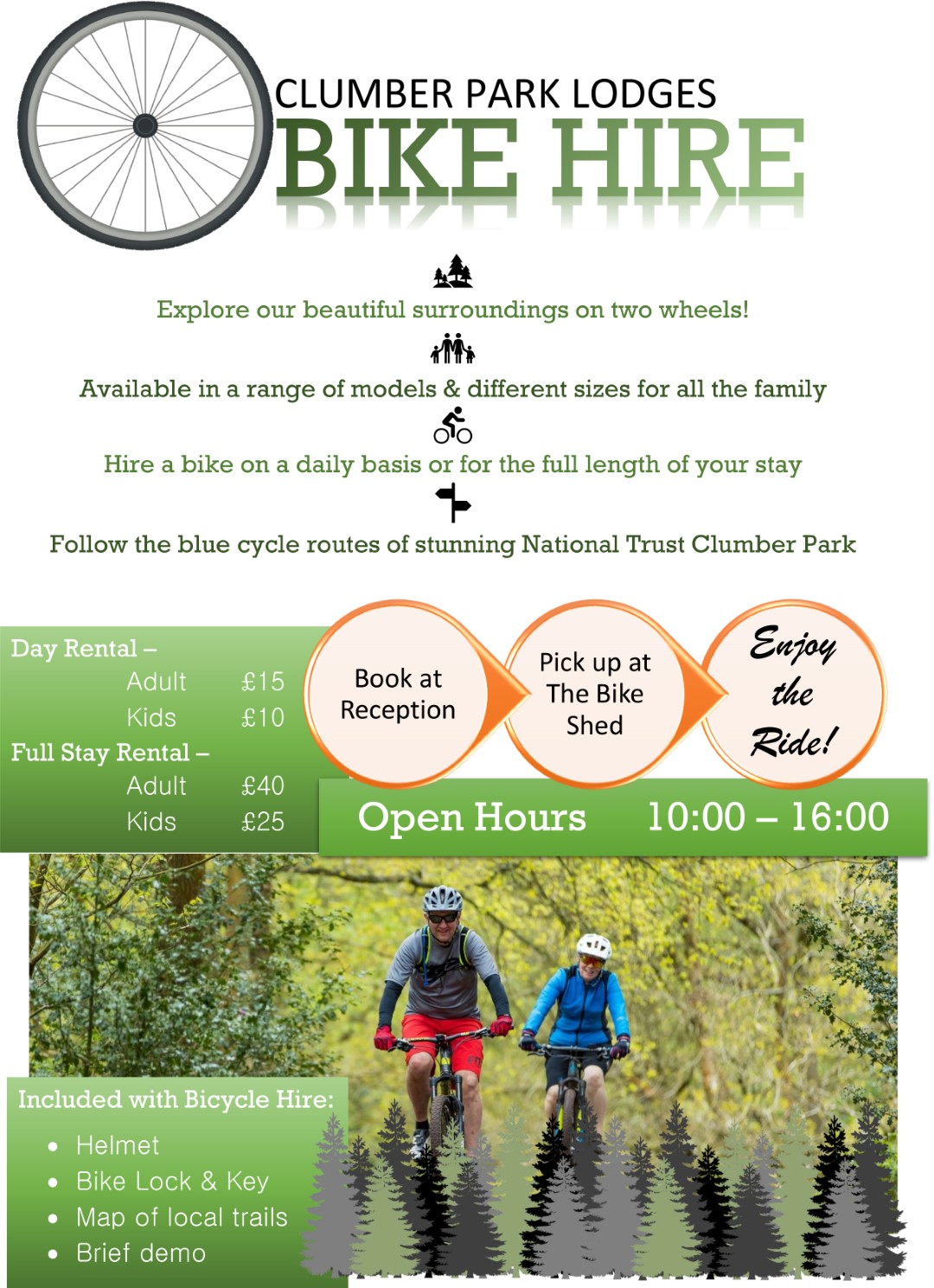 Bike Hire Clumber Park Lodges
